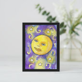 Snarky Moon and Stars Postcard Postkarte (Stehend Vorderseite)