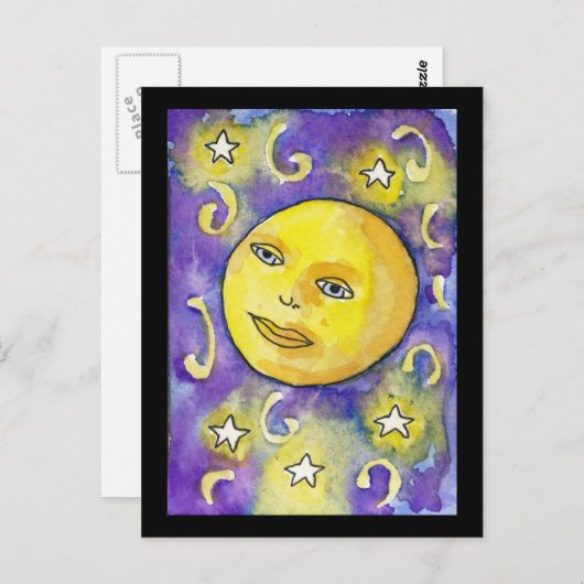 Snarky Moon and Stars Postcard Postkarte (Vorne/Hinten)