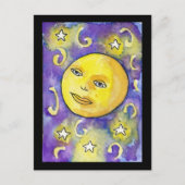 Snarky Moon and Stars Postcard Postkarte (Vorderseite)