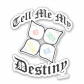 Snarky Paper Fortuneteller Nostalgia Design Aufkleber (Vorderseite)