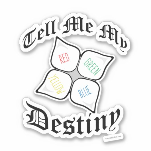 Snarky Paper Fortuneteller Nostalgia Design Aufkleber (Vorderseite)