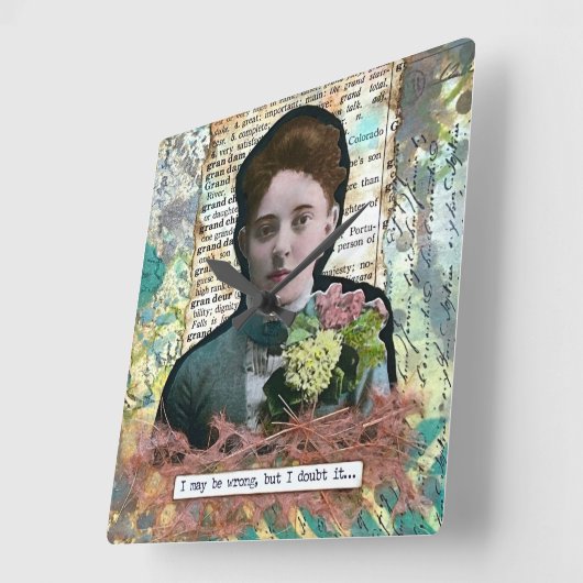 Snarky Quadratische Wanduhr (Winkel)