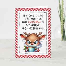 Snarky Reindeer Funny Christmas Card Karte
