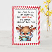 Snarky Reindeer Funny Christmas Card Karte (Gelbe Blume)