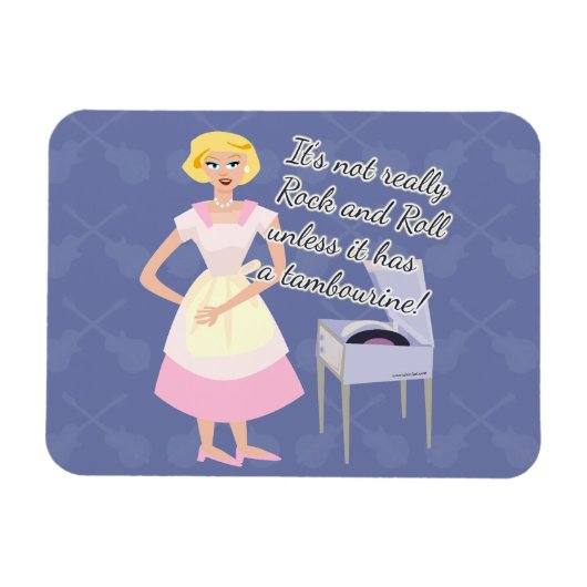 Snarky Rock Tambourine Hausfrau Magnet (Horizontal)