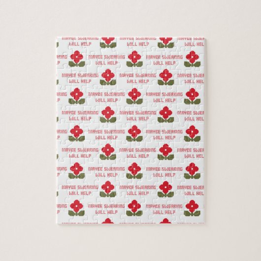 Snarky Rude Cross Stitch Funny Irreversible Spaß Puzzle (Vertikal)