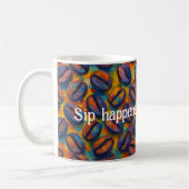 Snarky "Sip Happens - Behalt Pouring" Kunst Kaffeetasse (Links)