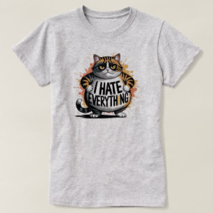 Snarky Spaß Unisex T - Shirt "I HATE ALLES"