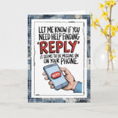 Snarky Text Messages Missing You Card Karte (Gelbe Blume)