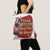 Snarky Thriller Genre Reader Retro Hausfrau Tasche (Von Nahem)