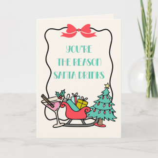 Snarky-Weihnachtsmann-Weihnachtskarte Feiertagskarte
