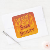 Snarky Wreak Havoc mit Sass und Beauty Sticker (Umschlag)