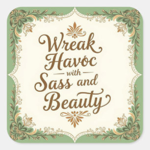 Snarky Wreak Havoc mit Sass und Beauty Sticker