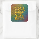 Snarky Wreak Havoc mit Sass und Beauty Sticker (Tasche)
