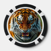 Snarling Angry Tiger Personalize Name Pokerchips (Rückseite)