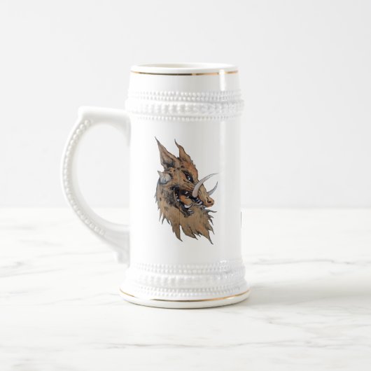 Snarling Graeko Beer Stein Bierglas (Links)