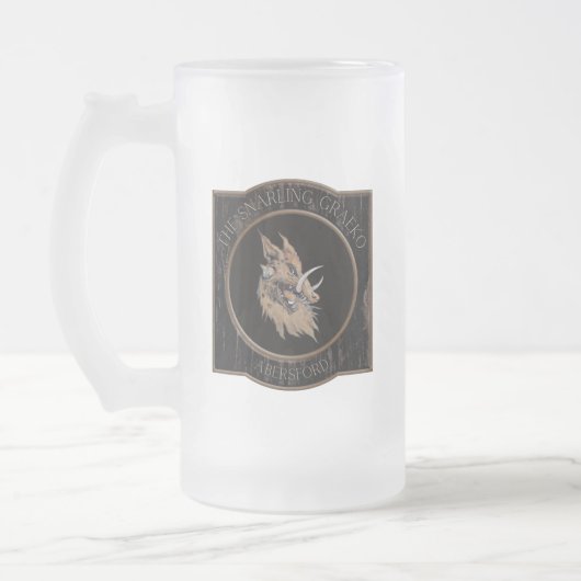 Snarling Graeko Mattiert Beer Tasse (Links)