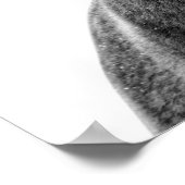 Snarling Grizzly Bear Schwarz-weiß modern Poster (Ecke)