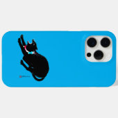 Snarling Hissing Black Japanese Cat Case-Mate iPhone Hülle (Rückseite (Horizontal))