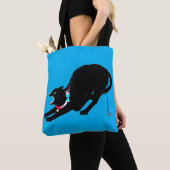 Snarling Hissing Black Japanese Cat Tasche (Von Nahem)