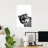 Snarling Lioness Portrait Poster (Heimbüro)