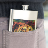 Snarling Tiger Artistic Portrait Flachmann (Beispiel)