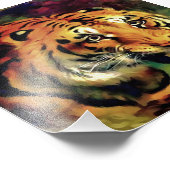 Snarling Tiger Artistic Portrait Fotodruck (Ecke)