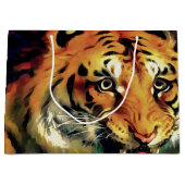 Snarling Tiger Artistic Portrait Große Geschenktüte (Vorderseite)