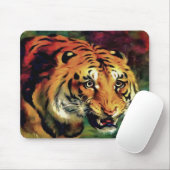 Snarling Tiger Artistic Portrait Mousepad (Mit Mouse)
