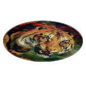 Snarling Tiger Artistic Portrait Schneidebrett (Ecke)