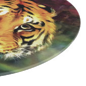 Snarling Tiger Artistic Portrait Schneidebrett (Ecke)