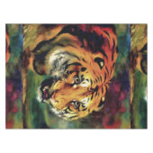 Snarling Tiger Artistic Portrait Tischdecke (Vorderseite (Horizontal))