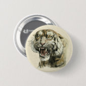 Snarling Tiger Button (Vorne & Hinten)