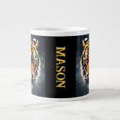 Snarling Tiger Personalize Name Geschenk Kaffee Jumbo-Tasse (Vorderseite)