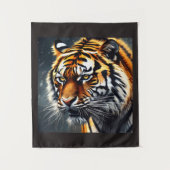 Snarling Tiger Wall Hanging Bedroom Décor Wandteppich (Vorderseite)