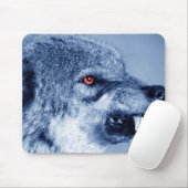 Snarling wolf (Canis Lupus), Profil (Digital) Mousepad (Mit Mouse)