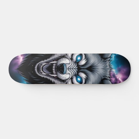 Snarling wolf head Skateboard (Horizontal)