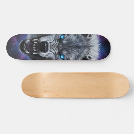 Snarling wolf head Skateboard (Horizontal)