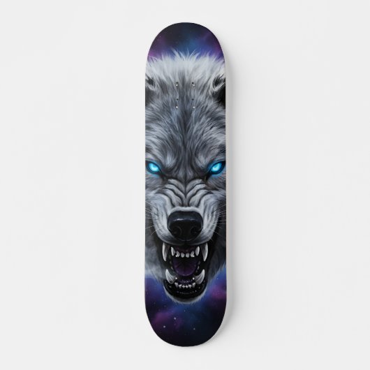  Snarling wolf head Skateboard  (Vorne)