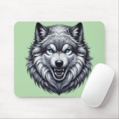 Snarling Wolf Mousepad (Mit Mouse)