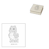 Snat (Schlange + Katze) Niedliche Briefmarke Tinte Gummistempel (Stempel)