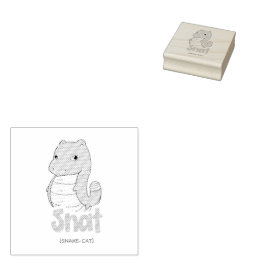 Snat (Schlange + Katze) Niedliche Briefmarke Tinte Gummistempel