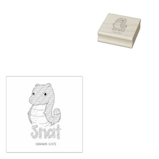 Snat (Schlange + Katze) Niedliche Briefmarke Tinte Gummistempel