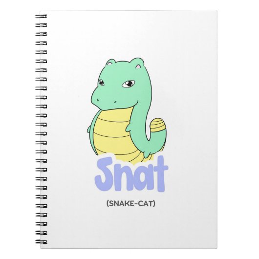 Snat (Schlange + Katze) Niedliches Notebook/-Journ Notizblock (Vorderseite)