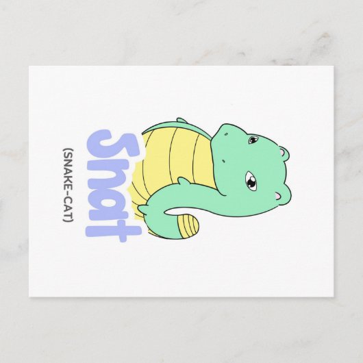 Snat (Schlange + Katze) Postkarte (Vorderseite)