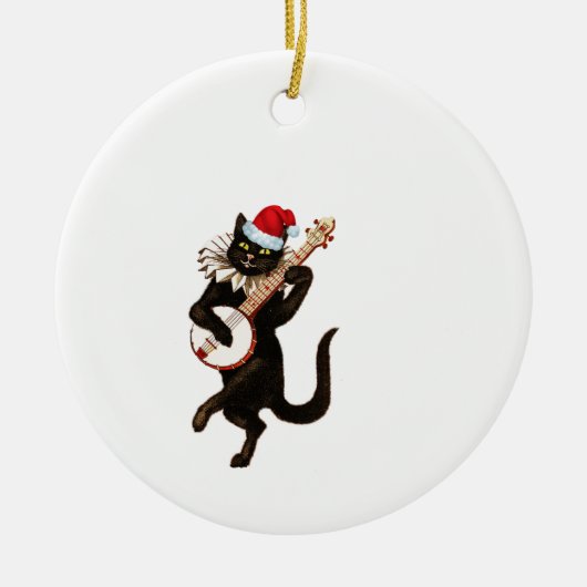Snata Cat Keramik Ornament (Vorne)