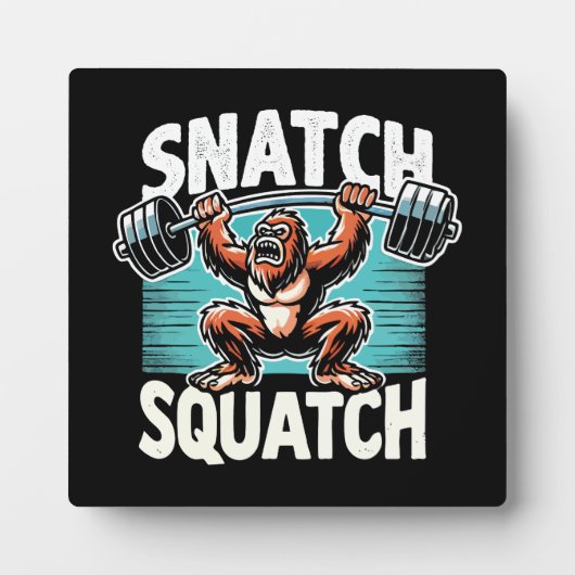 Snatch Squatch - Funny Weightlift Fotoplatte (Vorderseite)