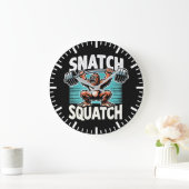 Snatch Squatch - Funny Weightlift Große Wanduhr (Zuhause)