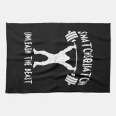 Snatchsquatch, Cartoon Big Foot, Beast, Funny Gym Geschirrtuch (Horizontal)