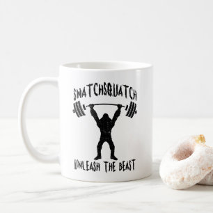 Snatchsquatch, Cartoon Big Foot, Beast, Funny Gym Kaffeetasse